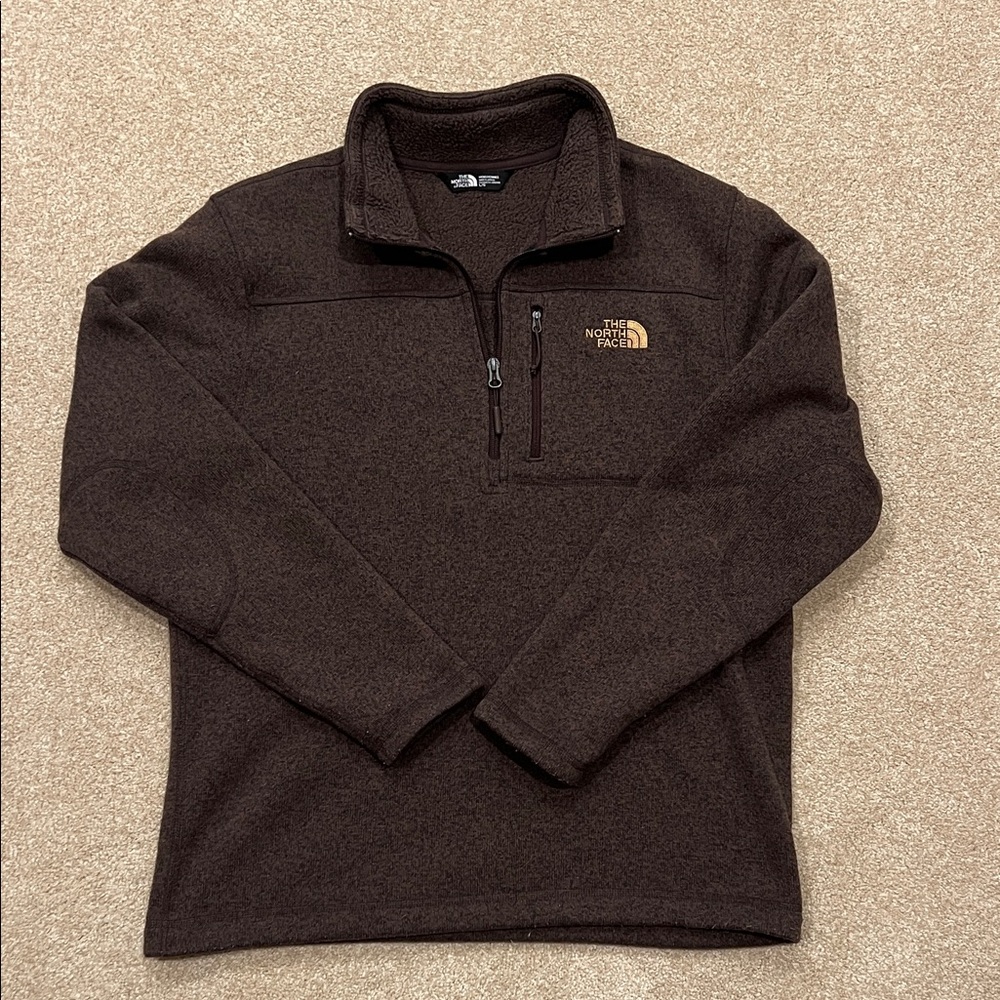 The North Face Men's Dark Brown Zip-Up Sweater